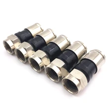 

10 Pcs 75-5 RG6 F Type Compression Snap Seal Plug Connector