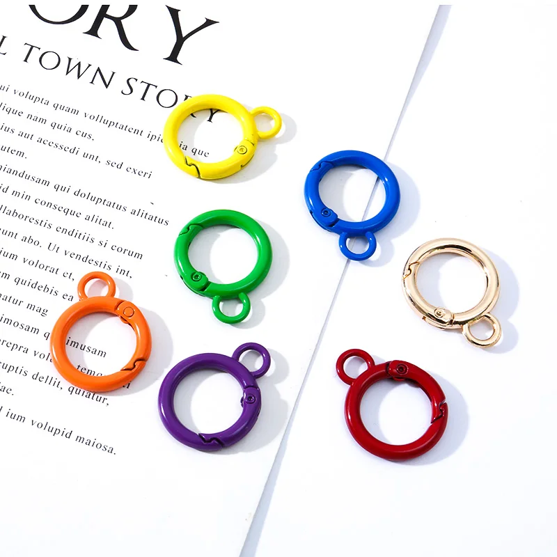 

Mix 7pcs Rainbow Split Ring Keychains Round Metal Key Chain Ring Split Rings Unisex Keyring Keyfob Accessories DIY Gay Gift