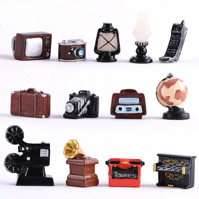 Кукольный домик миниатюрная ретро имитация мебели модель игрушечная лампа масляная лампа камера ТВ пианино для Декор для кукольного дома