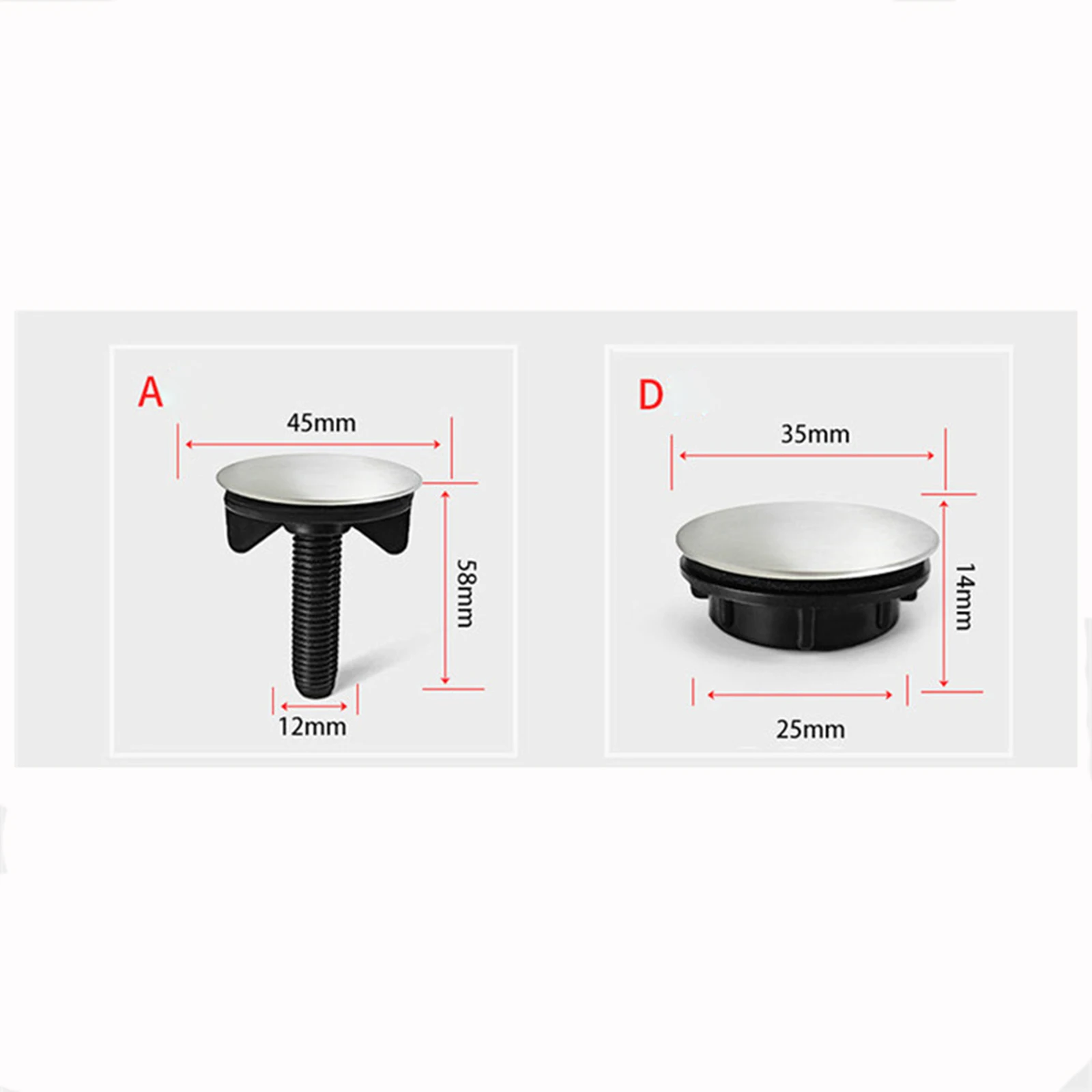 1pcs 304 Stainless Steel Kitchen Sink Hole Cover Faucet Hole Cover Kitchen Sink Tap Hole Plate Stopper Cover Blanking Metal Plug