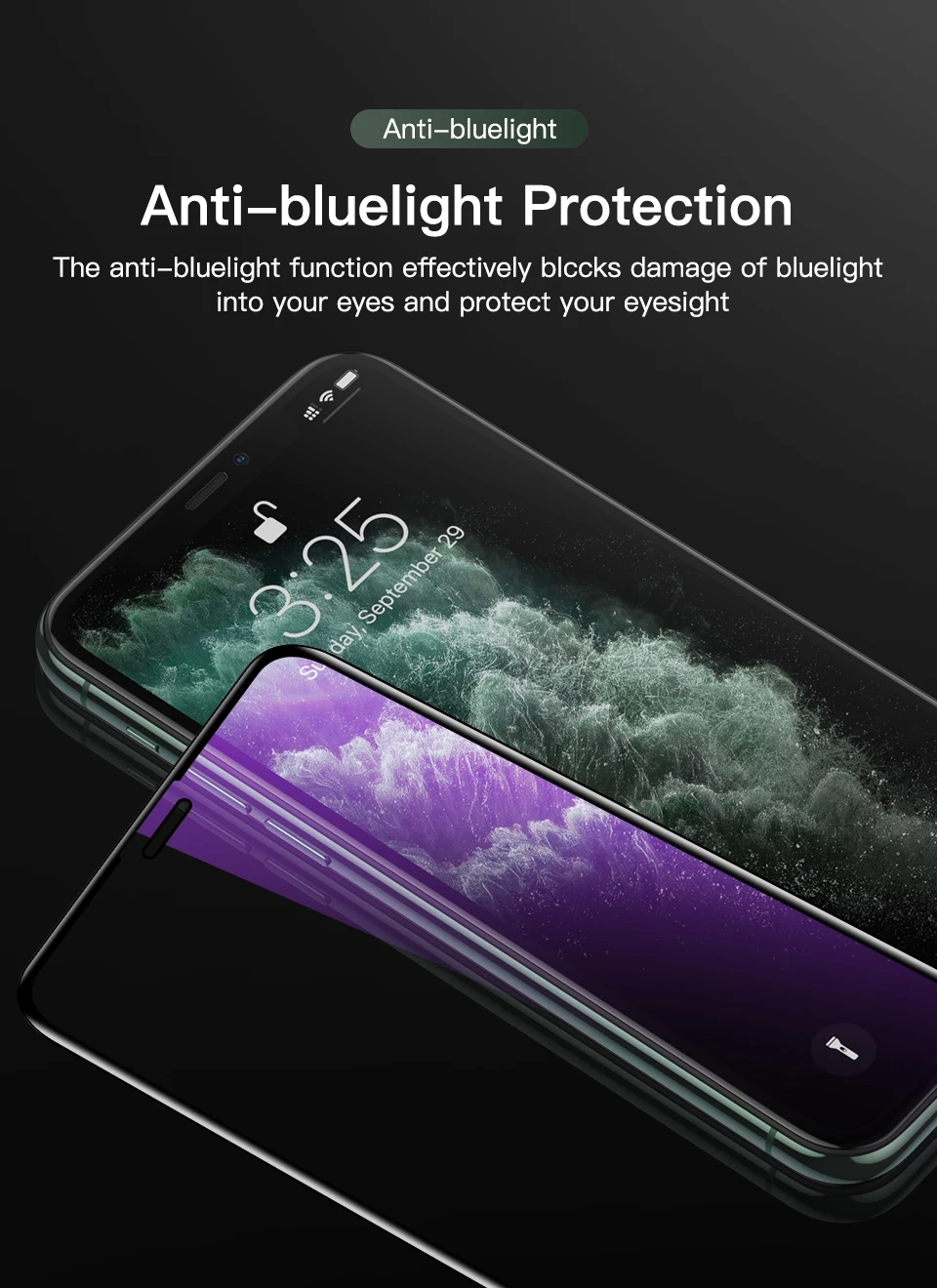 KUULAA 0,3 мм Полное покрытие защитное стекло для iPhone 11 Pro макс. Закаленное стекло протектор экрана для iPhone 11 Pro стекло