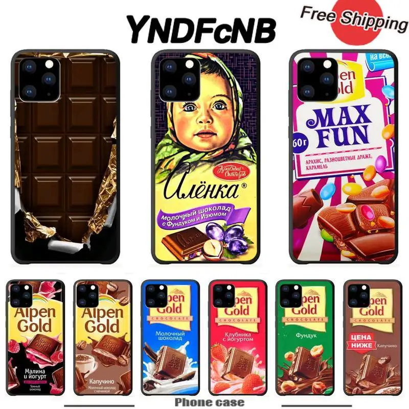 Роскошный чехол для телефона Alpen с золотым шоколадом Iphone 5s Se 2020 6 6s 7 8 Plus X Xs Max Xr 11 Pro