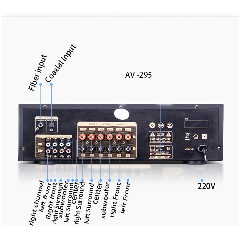 Сабвуфер высокой мощности для домашнего кинотеатра 5 1 Hi Fi усилитель с USB SD 220 В 500