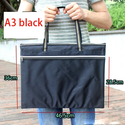 A3 black A2 A3 Ткани Сумка для документов, эскизная доска 8k дизайн проект рисования портативный бумажный мешок - Цвет: A3 black