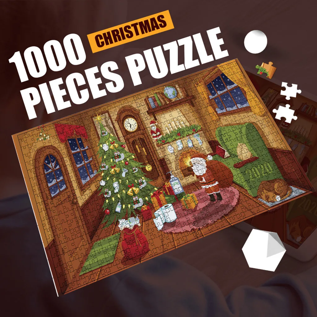 

1000pcs Puzzle 2021 NEW Unisex Large Landscape Educational Holiday Gift Paper оловоломка Pattern Toy Christmas Freeship