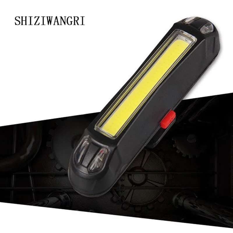

SHIZIWANGRI Rechargeable LED USB Mountain Bike Tail Light Taillight Safety Warning Bicycle Rear Light Night riding Tail-lamp