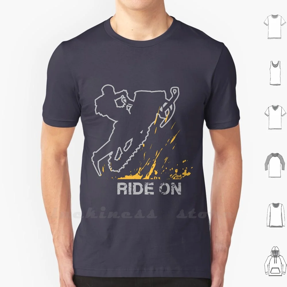 Motoslitta Ride On T Shirt Big Size 100% Cotone Motoslitta Slitta Racing Extreme Shred Off Road Racing Slitta Teste Snowmobiler