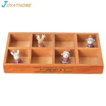Eight Grid Multi-Functional Storage Holder Tea Table Wooden Serving Tray Flower Pot Tray Home Storage Rack Christmas Gift folding elevating table and table scale multi functional storage tea table with stools