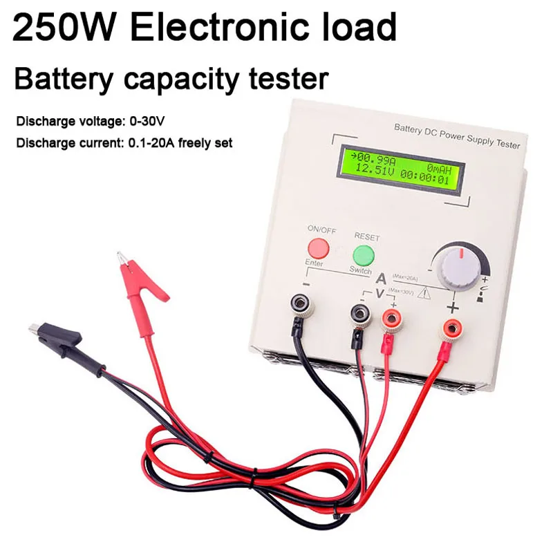 

DYKB 150W/250W Battery Tester 30V 20A Lithium Batteries Capacity Charge Discharge TEST Electronic load Li-ion Lifepo4 Lead-acid
