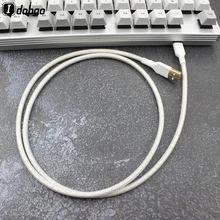 Серовато-Белый Нейлоновый usb type C Механическая игровая клавиатура для передачи данных USB C кабель порт Позолоченные разъемы длина 0,8 м
