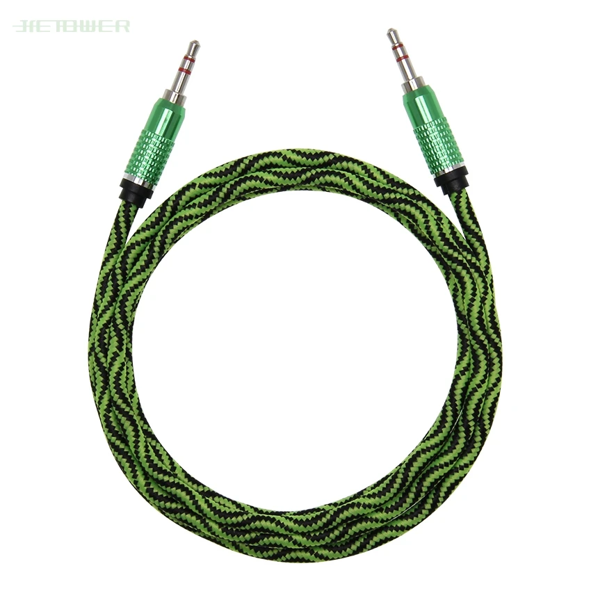 100pcs lot 1 5m Python Snake skin Heavy thick audio cable Extension Hi Fi Headphone 3 5 Jack Cable for MP3 MP4 Player Car good