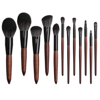 

12Pcs Cosmetic Brushes Foundation Powder Blending Shadow Bend Eye Liner Base Makeup Brush Set