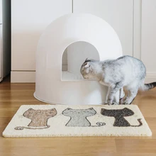 

Pet Cat Litter Pad Collapsible Pet Kitten Litter Box Mat PVC Non-Slip Waterproof Pattern Cleaning Pad Product Accessories