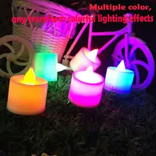 1 PC Kreatif Lilin LED Multicolor Lampu Simulasi Warna Api Teh Lampu Rumah Pernikahan Ulang Tahun Dekorasi Drop Pengiriman(China)