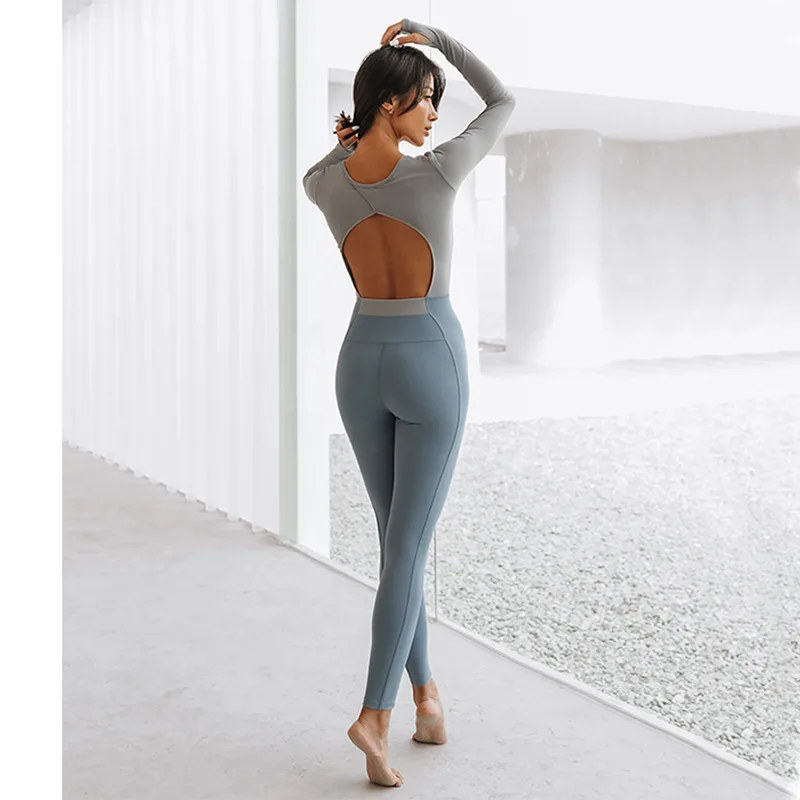 Tuta intera per donna Set da Yoga tuta da Fitness tute alte elasticizzate  con pettorali Sportwear Sport tuta traspirante in Nylon - AliExpress Sports  \u0026 Entertainment