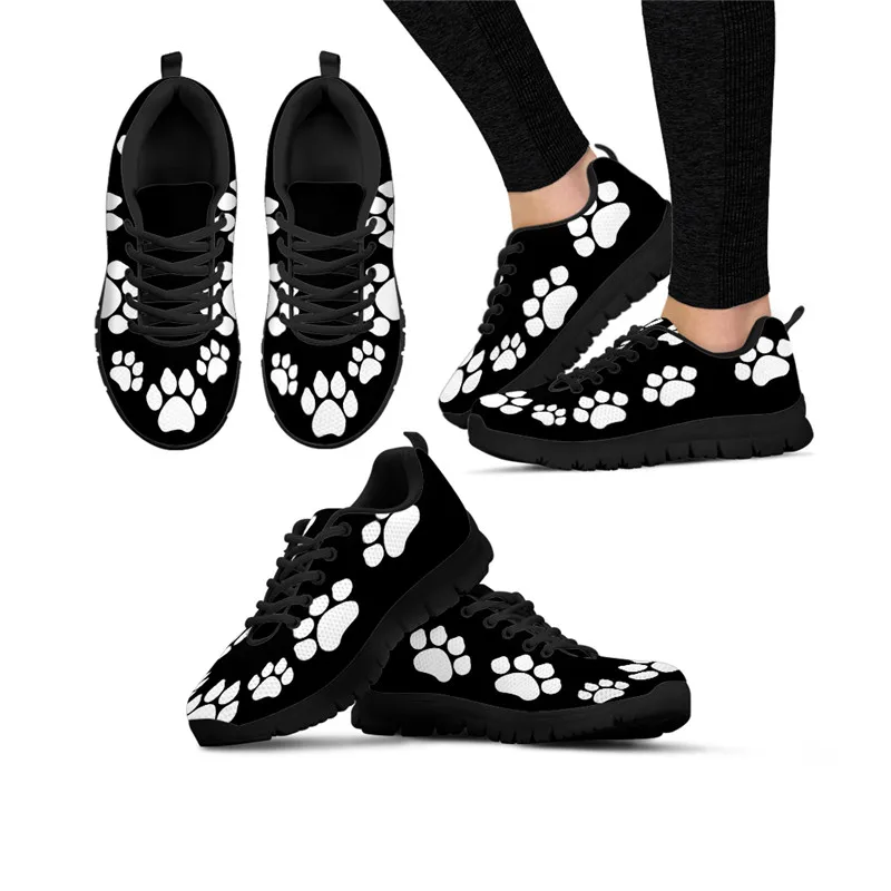 Fashion Cute Pets Dogs Footprints Paw Heart Love Heartbeat Print Shoes ...
