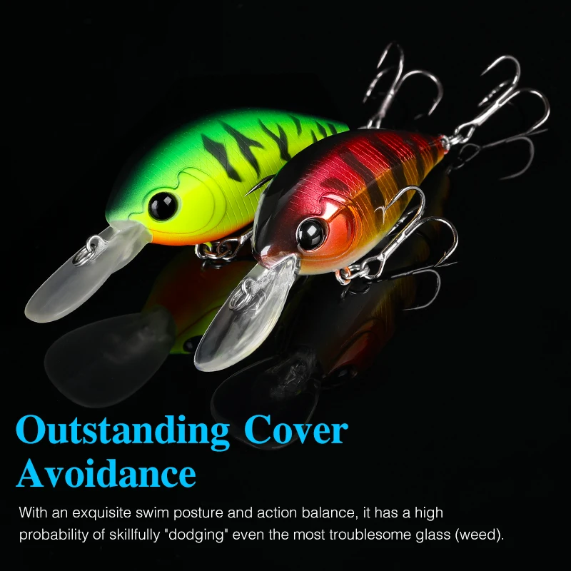 TSURINOYA 59F Crank Bait Floating Fishing Lure CHARM 59mm 13g Long Casting  Artificial Hard Bait Professional Bass Lure