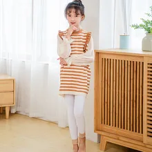 Новые стильные леггинсы для девочек на осень и зиму, Разноцветные детские колготки из чесаного хлопка в Корейском стиле