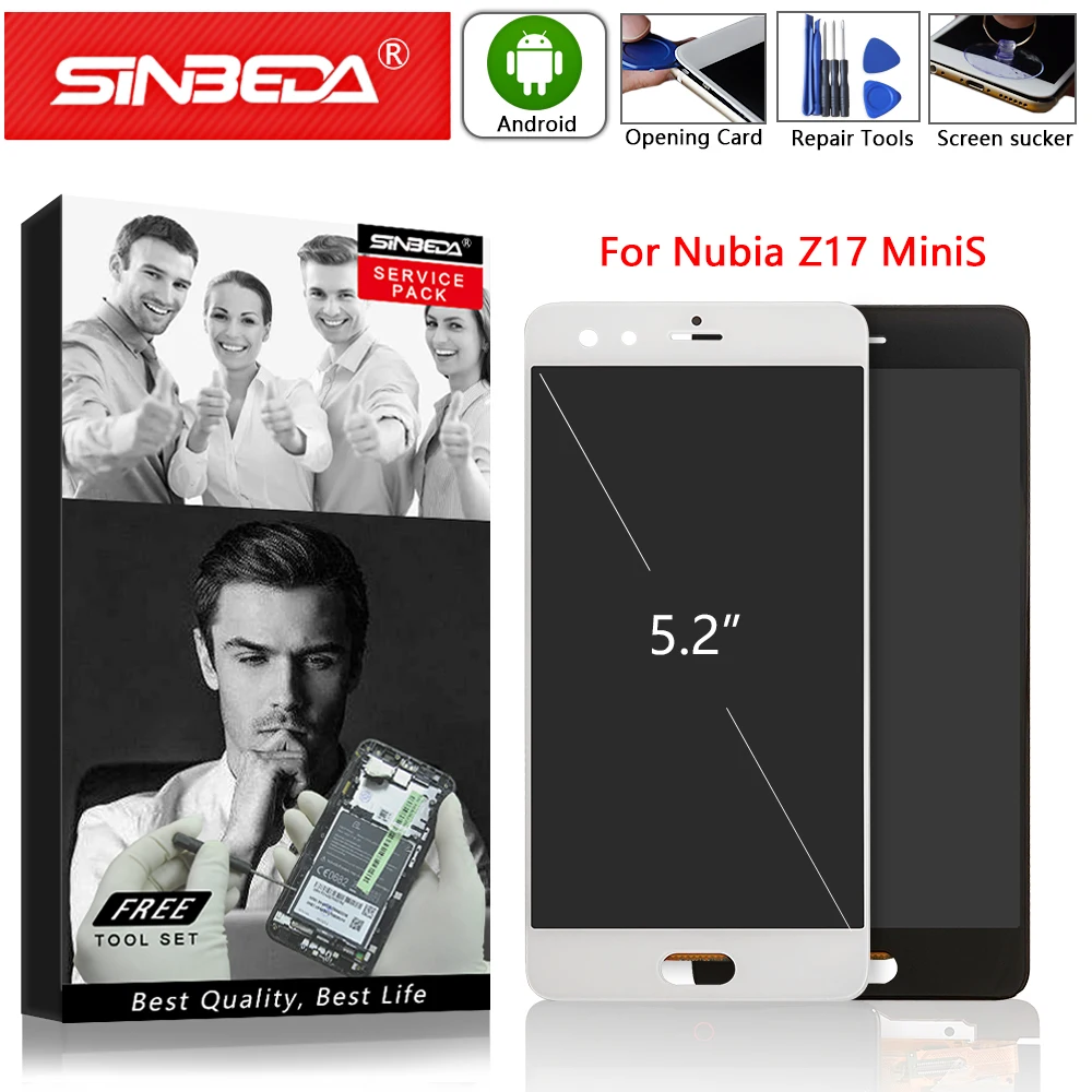 5 2 дюймов для ZTE Nubia Z17 mini S NX589J NX589H ЖК дисплей с сенсорным экраном дигитайзер miniS