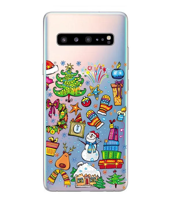 Рождественский чехол для samsung Galaxy S10 Lite S10 Plus, силиконовый чехол для телефона samsung S10 Plus G975F S6 S7 S8 S9 Plus Note 9