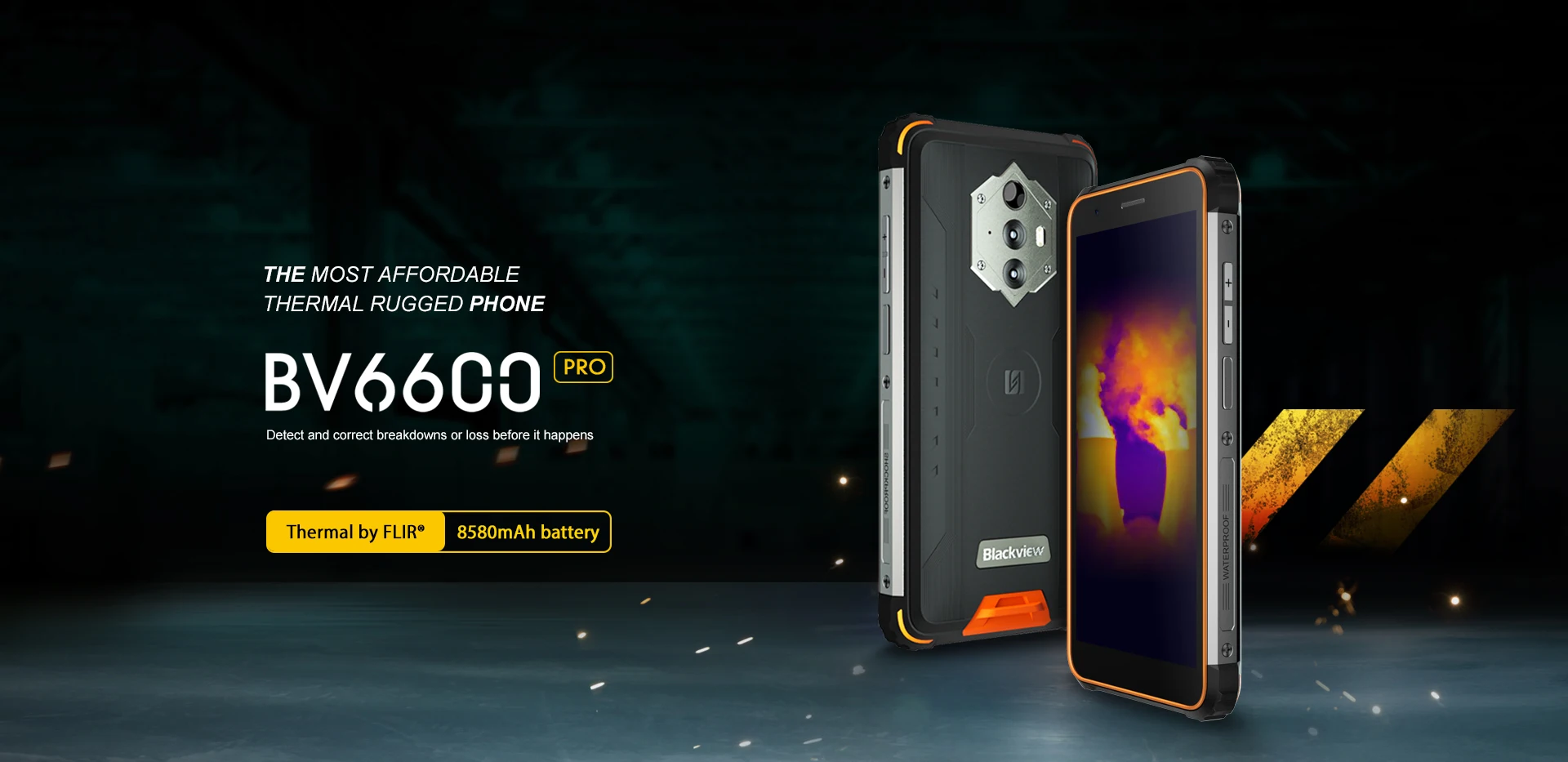 Blackview BV6600 Pro Thermal Imaging Rugged Smartphone 8580mAh IP68 Waterproof 16MP 5.7'' 4GB+64GB Global Bands NFC Mobile Phone recommended cell phone for gaming