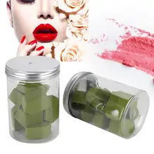 Beauty 10 шт./кор. консервированная алюминиевая крышка пентагональная сухая влажная двойного назначения пудра для лица слоеная губка для макияжа темно-зеленая гладкая косметика