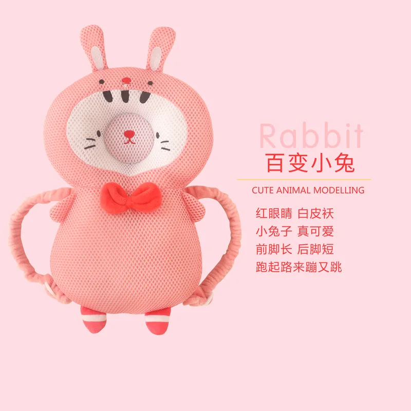 Bunny (breathable) Детская осенняя подушка для малышей, зимняя фланелевая детская подушка для головы, детская подушка для обучения ходьбе, защитная подушка для головы, безопасная защита - Цвет: Bunny (breathable)