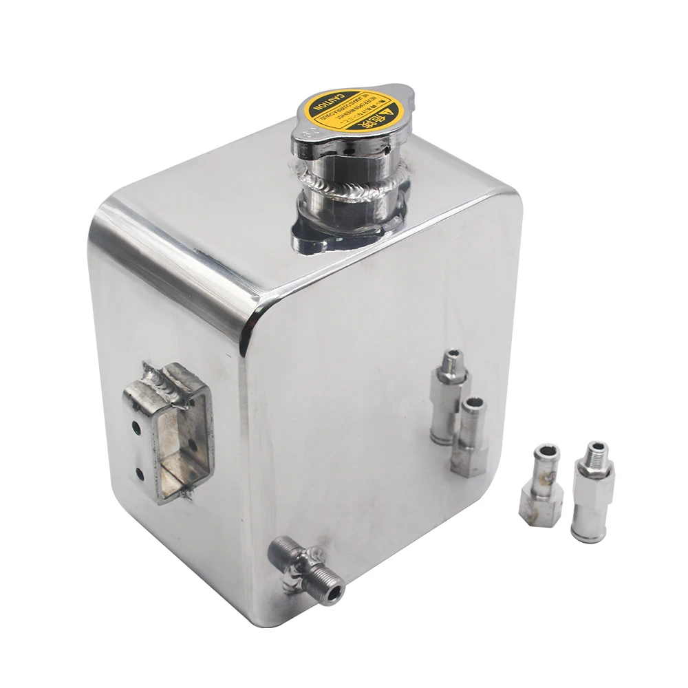 

Universal Coolant Tank 2L Polished Alloy Header Expansion Water Tank & Cap Water Header Tank Coolant Overflow Tank Reservoir Kit