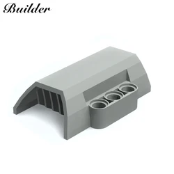 Little Builder Building Blocks DIY Engine Cylinder Side Air Intake Panel - 2pcs Toy Set (Light Gray)