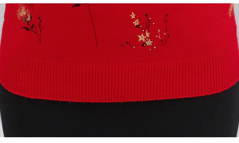 XJXKS осень пуловер Женский Теплый Плюс Размер Топы водолазка Femme зима над размером d трикотажный свитер для женщин свитер