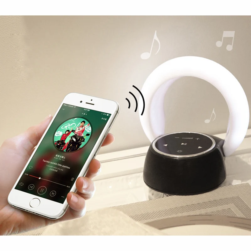 Мини Bluetooth динамик USB беспроводной Bluetooth Сенсорный Звук Свет светодиодный беспроводной портативный музыкальный сабвуфер небольшой динамик со светом