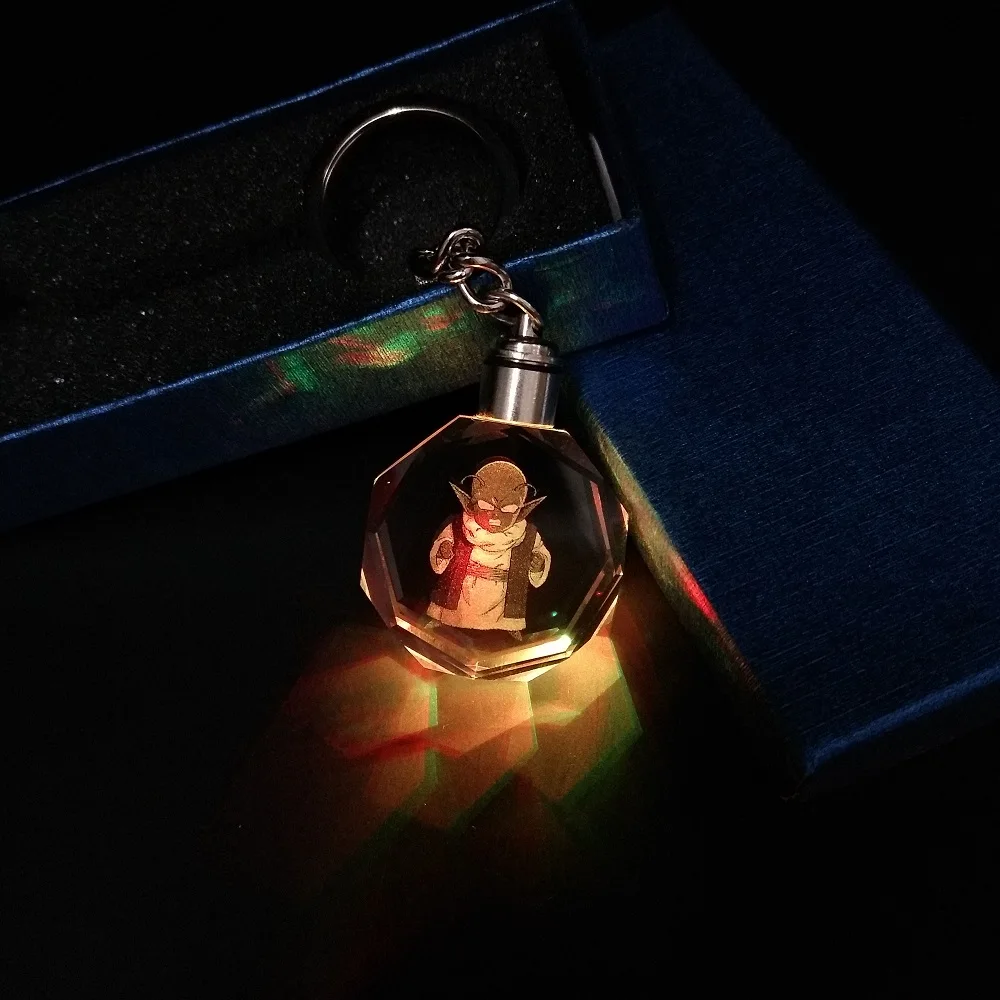 «Мстители» от «Драконий жемчуг зет с украшением в виде кристаллов брелок с рисованным аниме, блестящий шар Косплэй светодиодных ламп, кольцо для ключей, держатель для автомобиля, брелки для ключей, кулон брелок для ключей - Цвет: H0
