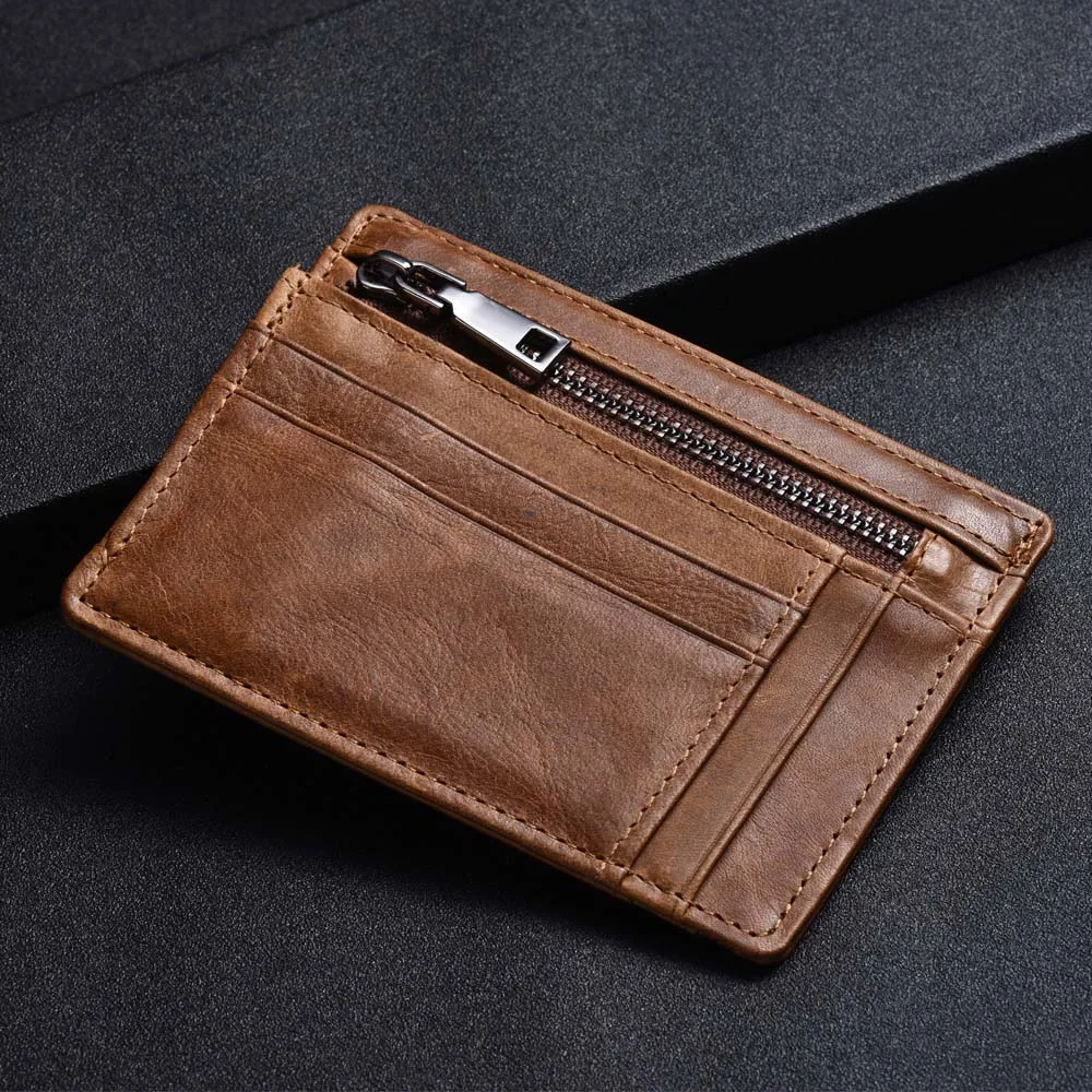 

Leather card holder Multi-card ID card holder card holder multi-function zipper wallet