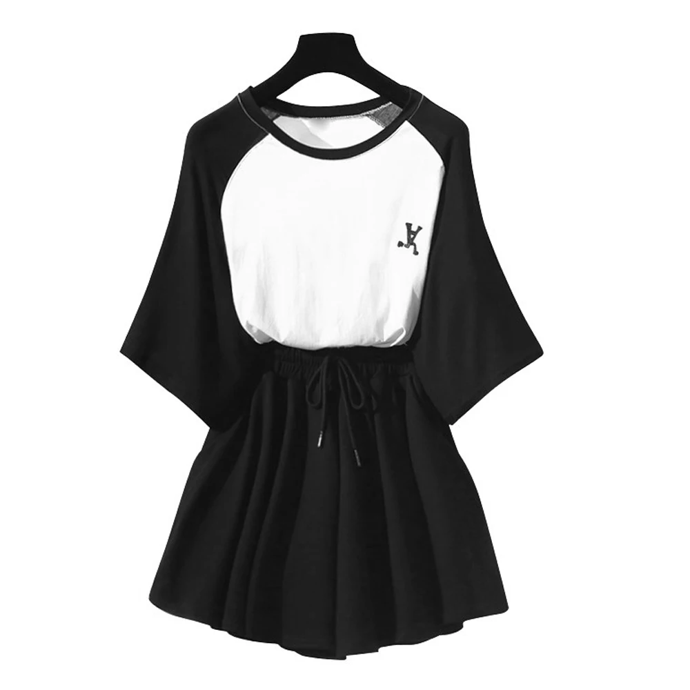 

Korean Suit Skirt Short Sleeve School Vacation Plaid Fashion Dress