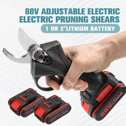 Cisaille électrique de jardin sans fil 88V, outil électrique de taille réglable, batterie au Lithium, coupe de branche, ciseaux de greffage 