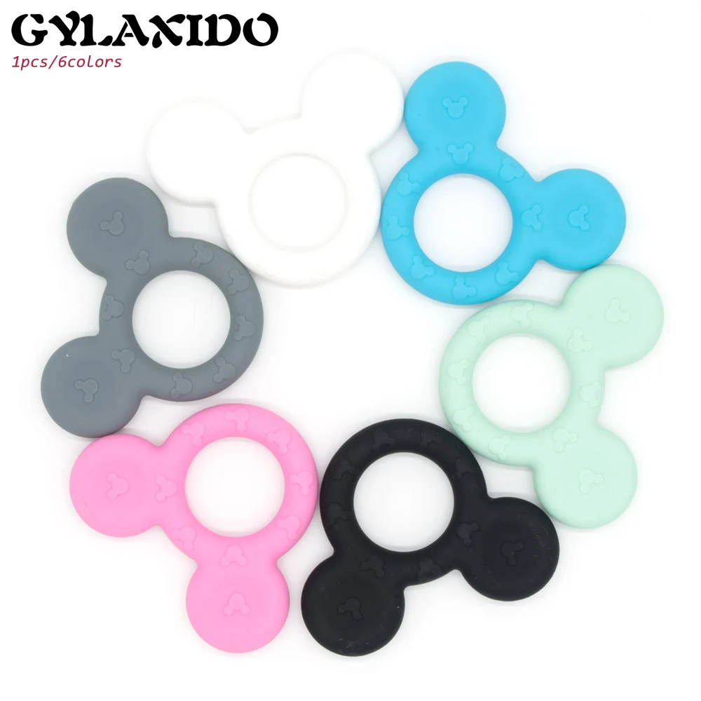 1 шт. в форме мыши перле силиконовый прорезыватель игрушка для прорезывающихся