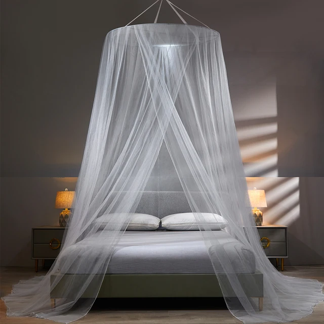 YanYangTian Bed Canopy on the Bed Mosquito Net Baldachin Camping Tent Repellent Tent Insect Curtain Bed Net Gray