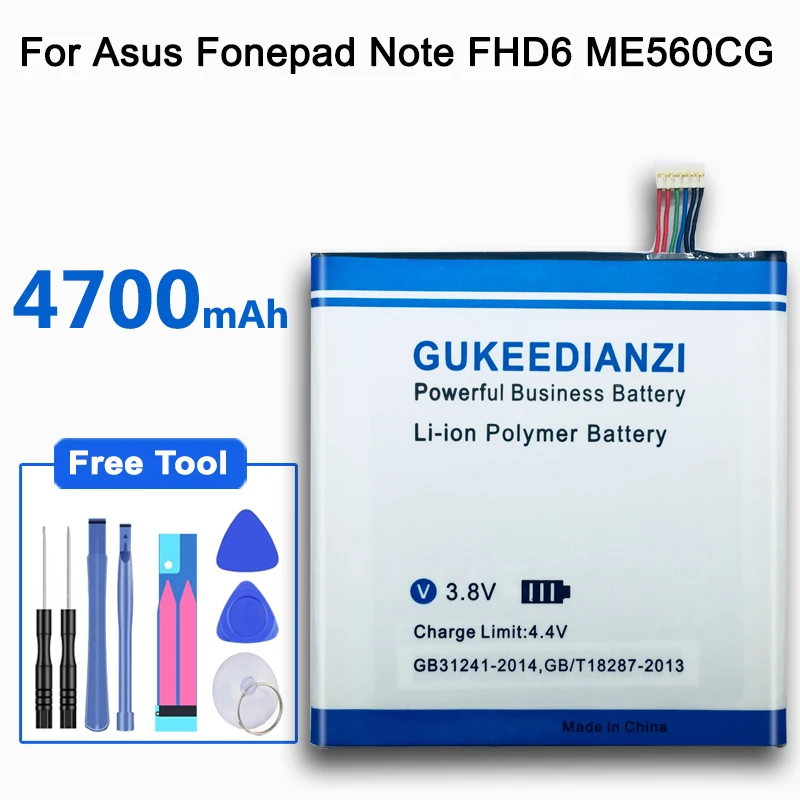 GUKEEDIANZI 4700 мАч сменная батарея C11P1309 для Asus Fonepad Note FHD 6 ME560CG литий-полимерные батареи