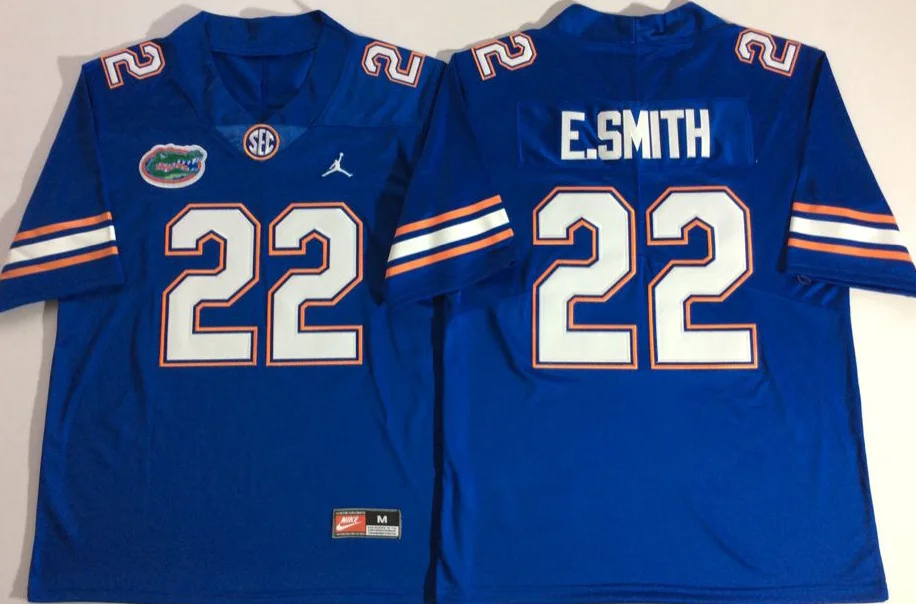 as photo Новинка, высокое качество, все сшитые Джерси Florida#15 TEBOW#22 E. SMITH - Цвет: as photo