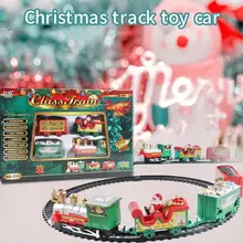 Mini Train électrique de noël à assembler pour enfants, ensemble de Train de noël, modèle réduit