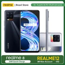 [real Stock] Smartphone realme 8 Helio G95 6GB 128GB 30W Charge 6.4" AMOLED Display 64MP Camera 5000mAh Battery NFC Play Store