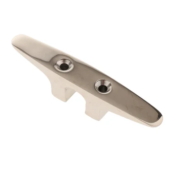 

Silver Boat Mooring Cleat Stainless Bow Dock Cleat For Kayak Canoe