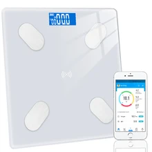 Escala de peso corporal escala digital bluetooth preciso inteligente bmi corpo escalas design banheiro escala de peso sem fio app alta precisão