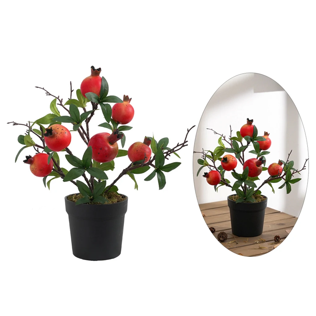 Artificial Fruit Pomegranate Or Lemon Tree Bonsai For Wedding Party Decoration