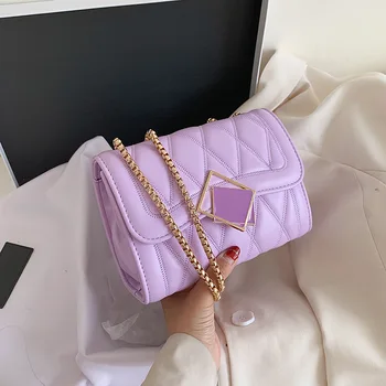 

2020 Summer Bag Lattice Flap Famous Brand Ladies Handbags Women Designer PU Leather Shoulder Bag Chain Luxury Bag Sac A Main
