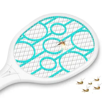 

Mosquito Swatter Killer USB Rechargeable Electric LED light Tennis Bat Handheld Racket Insect Fly Bug Wasp Built-in Flashlight