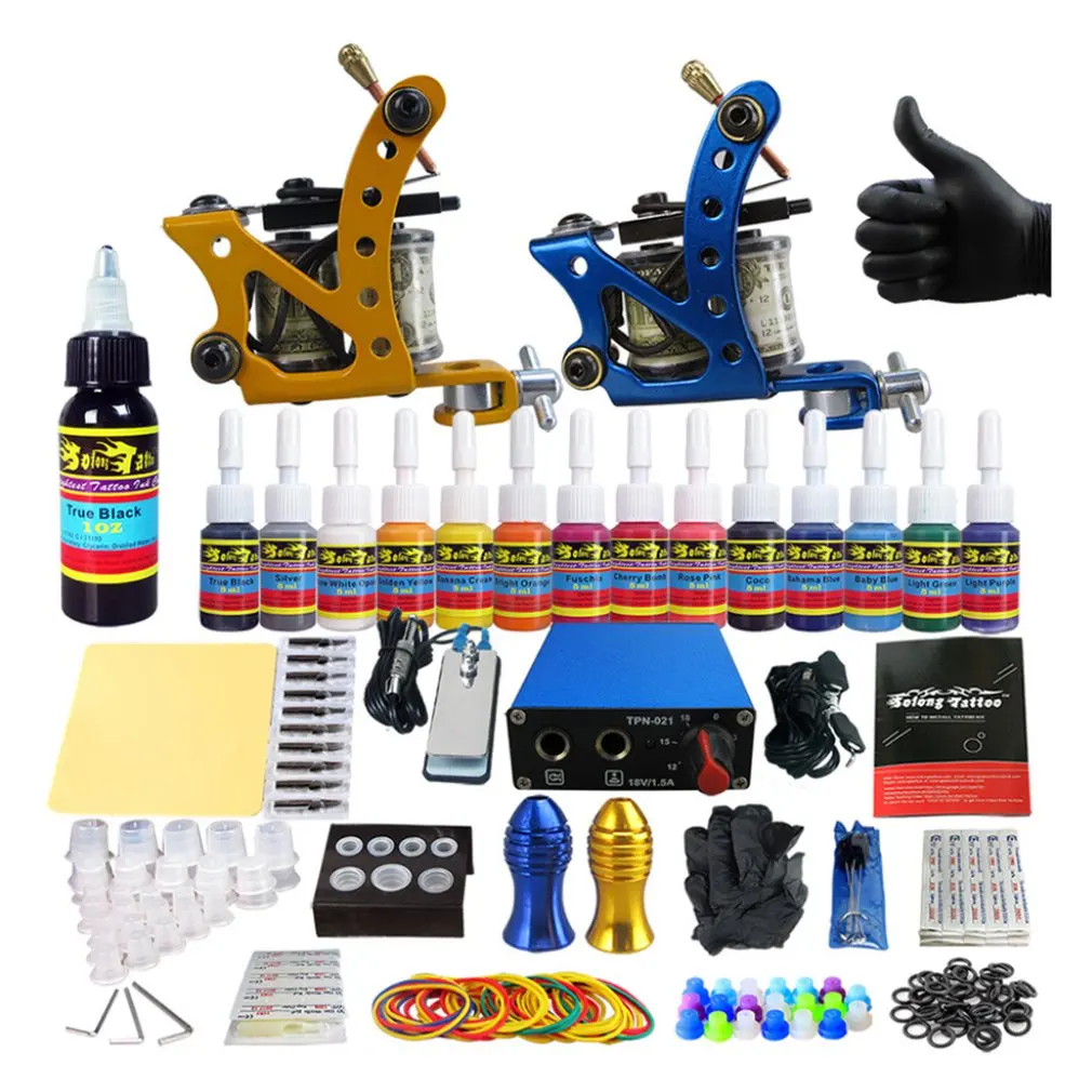 

TK203-37 Tattoo equipment tool accessories wholesale student tattoo machine set secant fogging European tattoo tattoo set