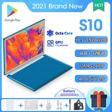 Tablette Android 10 de 10.1 pouces, 1920x1200, Octa Core, 6 go de RAM, 128 go de ROM, double PC, Google Play