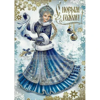 

5d diy diamond Painting Snow Maiden princess Full Drill diamond embroidery Cross Stitch Mosaic home Decor Craft Christmas Gift