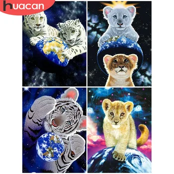 

HUACAN 5D Diamond Painting Tiger Cross Stitch Full Square New Arrival Diamond Embroidery Animal Sale Handicraft Decor For Home